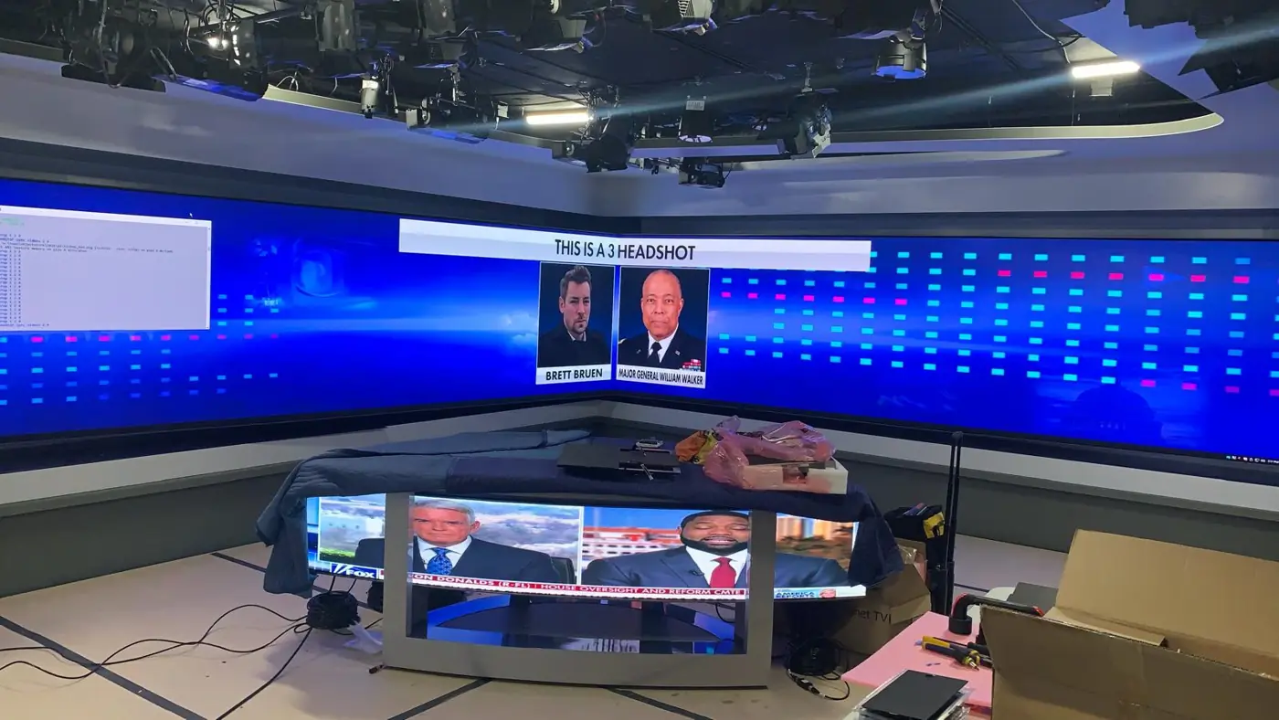 Newsroom video wall